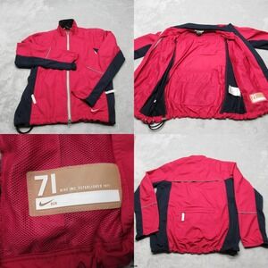 Vintage Nike Jacket Womens Small Fuchsia Full Zip Windbreaker Running Hiking 90s